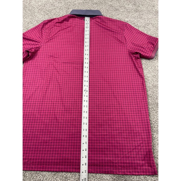 Greyson Polo Shirt Mens Large Pink Gray Starburst Golf Sporty Athleisure Tennis - Picture 6 of 8